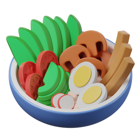 Repas riches en nutriments  3D Icon