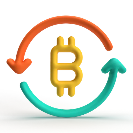 Repeat Bitcoin  3D Icon