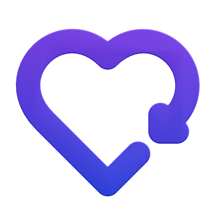 Repeat Favorite Heart  3D Icon