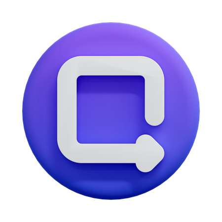 Repeat Square Arrow  3D Icon