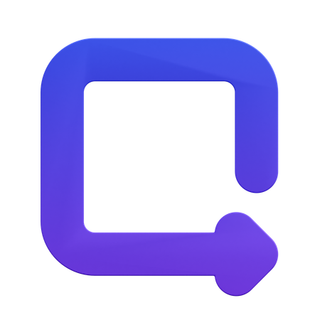 Repeat Square Arrow  3D Icon