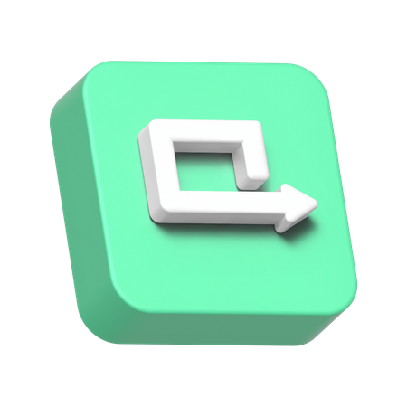Répéter la flèche  3D Icon