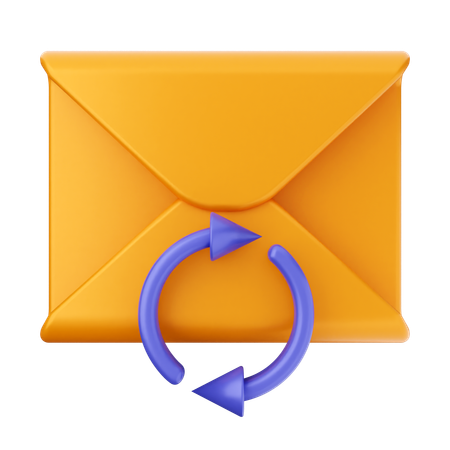 Mensagem de e-mail de repetição  3D Icon