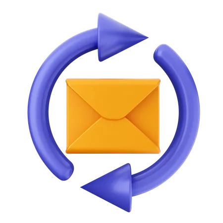 Mensagem de e-mail de repetição  3D Icon