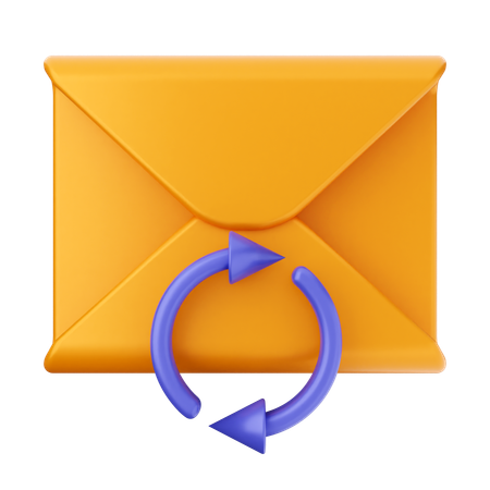 메일 메시지 재생  3D Icon