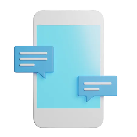 Reply Message Phone 3D Icon