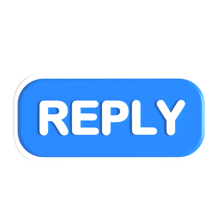 Reply Button  3D Icon