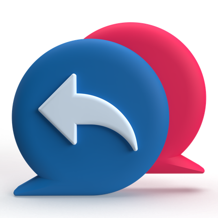 Reply Chat  3D Icon