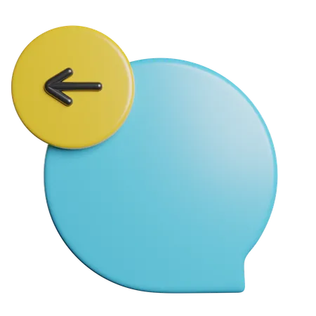 Chat Bubble Reply 3D Icon