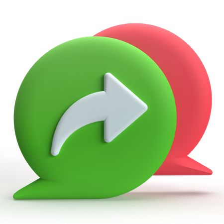 채팅에 답장하다  3D Icon