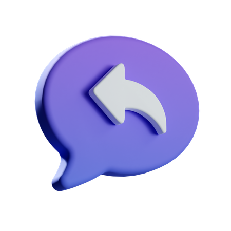 채팅에 답장하다  3D Icon
