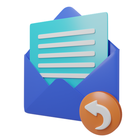 Reply Email  3D Icon