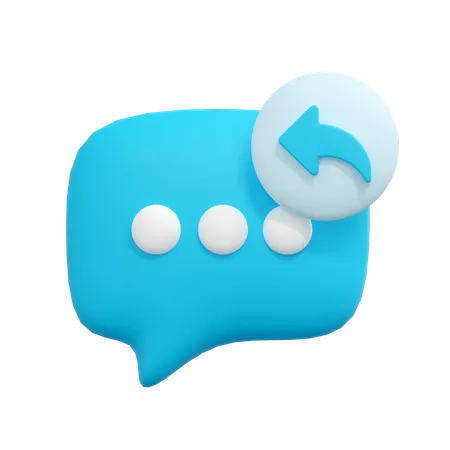 Reply Message Illustration 3D Icon