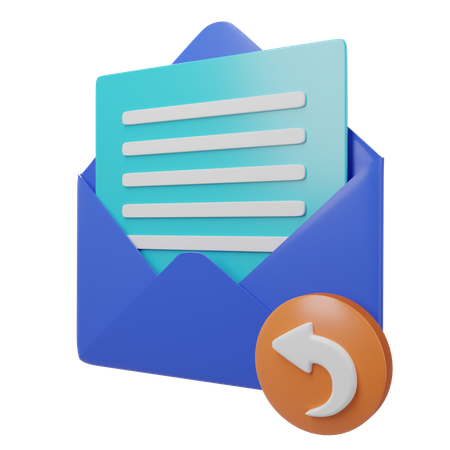 Email de réponse  3D Icon