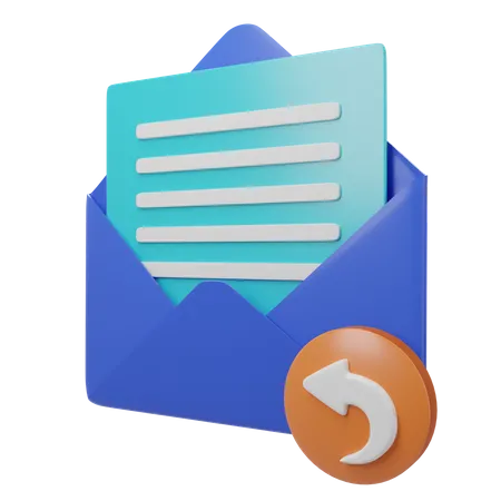 Email de réponse  3D Icon