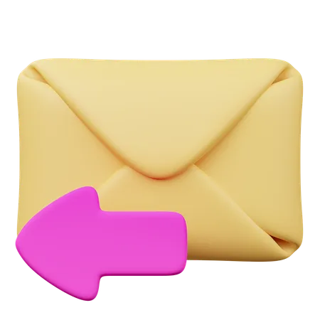 Courrier de réponse  3D Icon