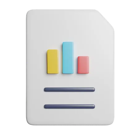 Report Chart Graph 3D Icon