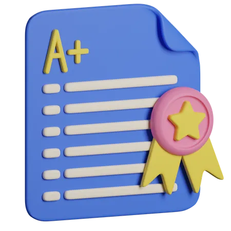 Report Card  3D Icon