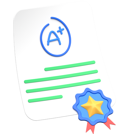 Report Card  3D Icon