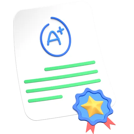 Report Card  3D Icon