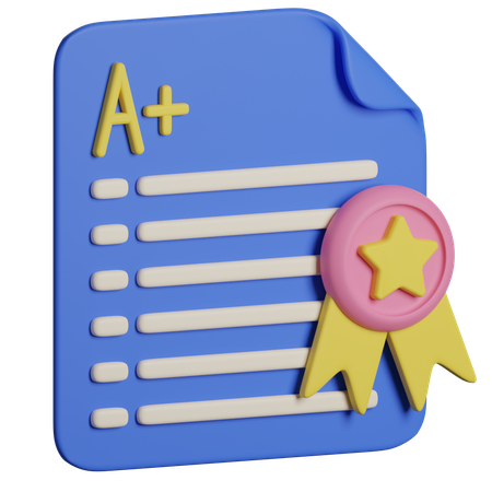 Report Card  3D Icon