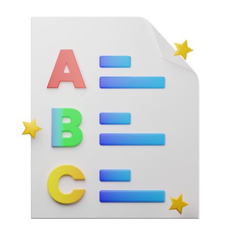 Report Card  3D Icon