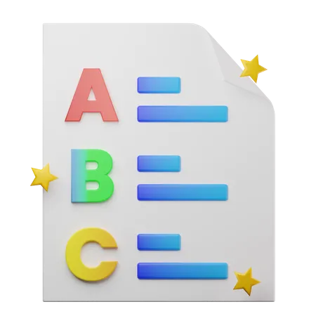 Report Card  3D Icon