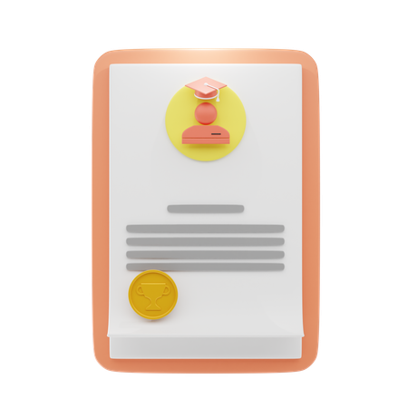 Report Card  3D Icon