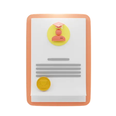 Report Card  3D Icon