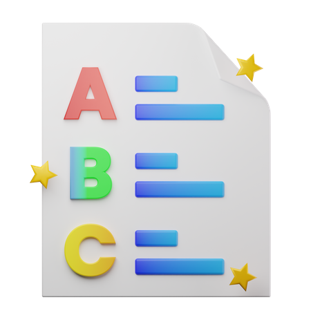Report Card 3D Icon