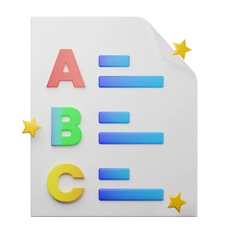 Report Card 3D Icon