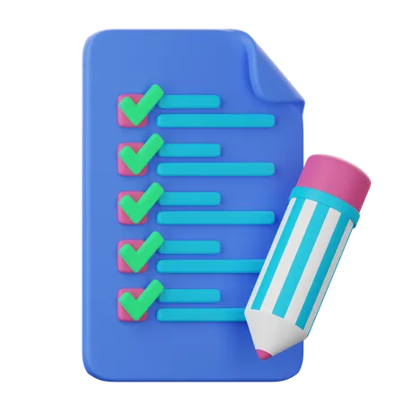 Report Checklist  3D Icon