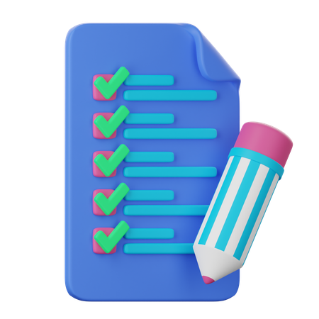 Report Checklist  3D Icon