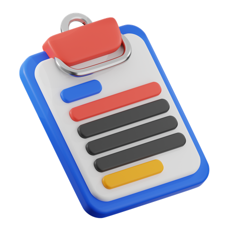 Report Clipboard  3D Icon