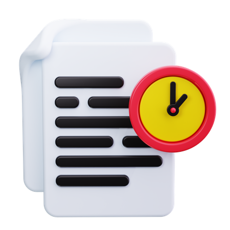 Report Deadline  3D Icon