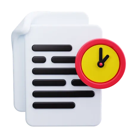 Report Deadline  3D Icon