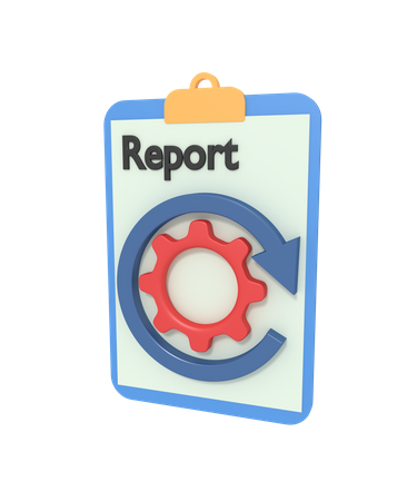 Report Management Process 3D Icon