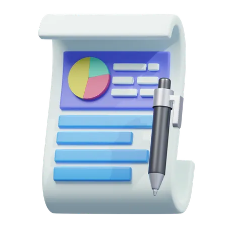 Report writing  3D Icon