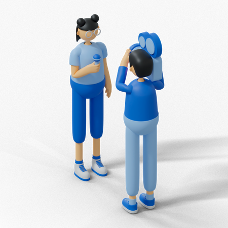 Reportaje de noticias  3D Icon