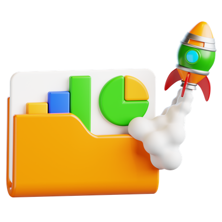 Reporte de negocios  3D Icon