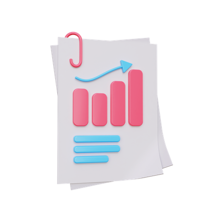 Reporte de negocios  3D Icon