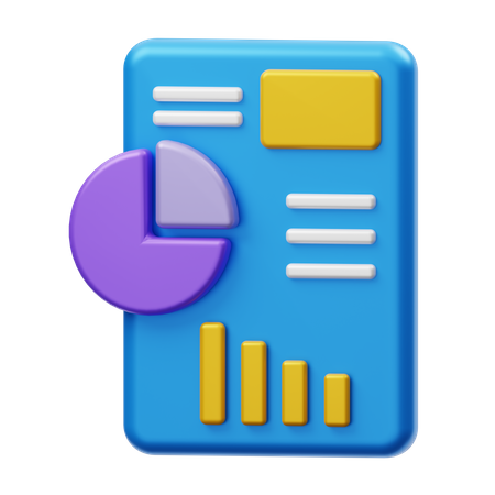 Reporte de negocios  3D Icon