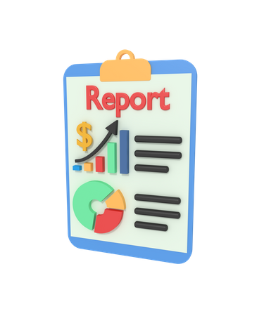 Reporte de negocios  3D Icon