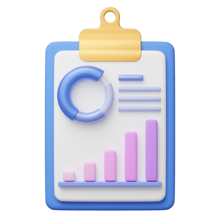 Reporte de negocios  3D Icon