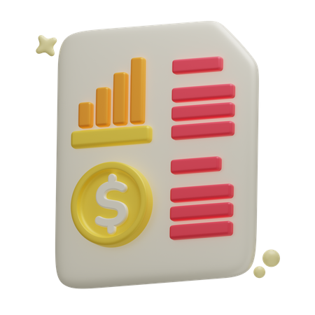 Reporte de negocios  3D Icon