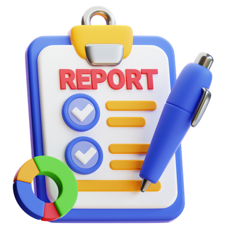 Reporte de negocios  3D Icon