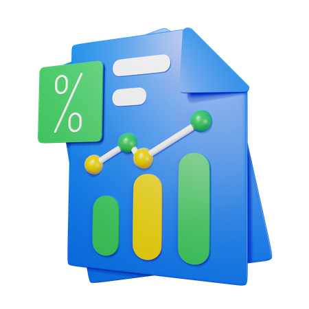 Reporte de ventas  3D Icon