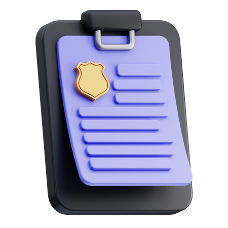 Reporte policial  3D Icon