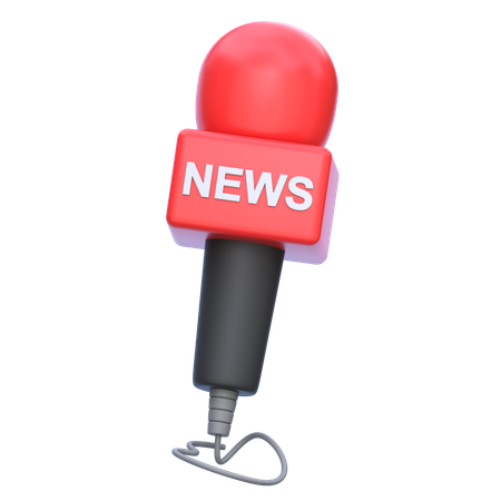 Reporter Microphone  3D Icon
