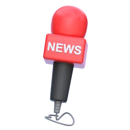Reporter Microphone  3D Icon